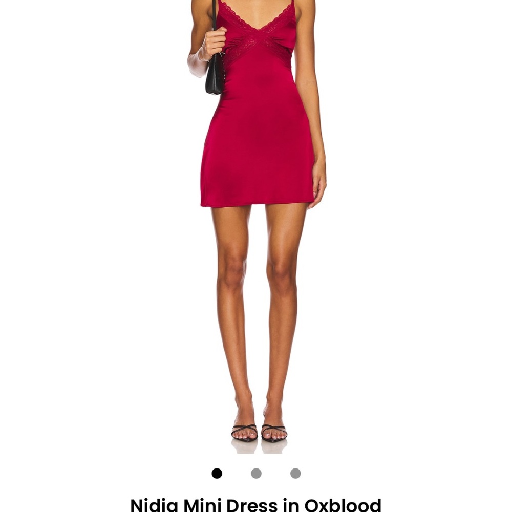 Superdown Red Lace Slip dress